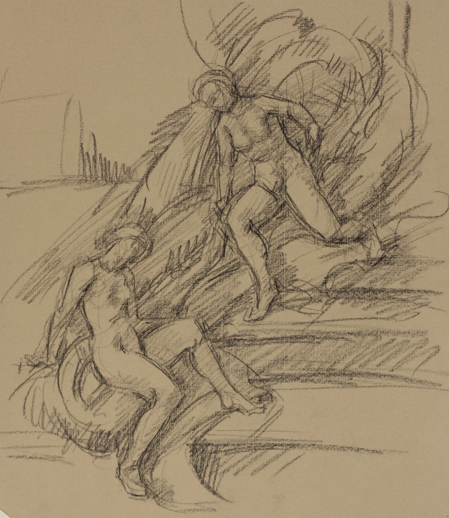 untitled; chalk on paper, 40 x 35 cm, 2018