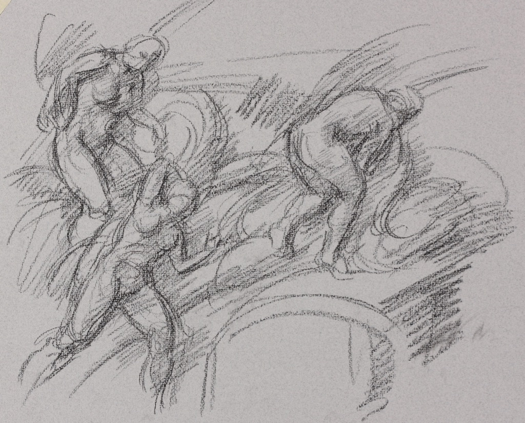 untitled; chalk on paper, 32 x 40 cm, 2018